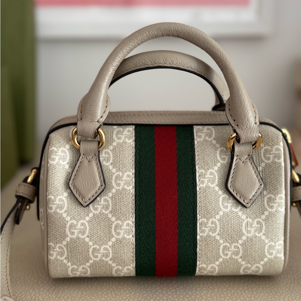 Gucci mini Boston Bag in Oatmeal - Picture 5 of 11